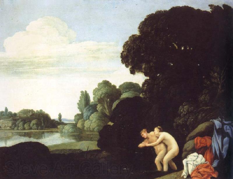 Carlo Saraceni landscape with salmacis and hermaphroditus Spain oil painting art